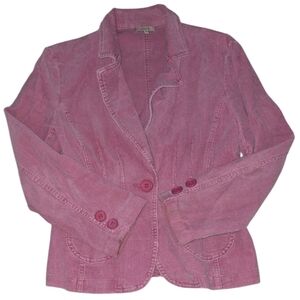 Elegant Pink Corduroy Blazer